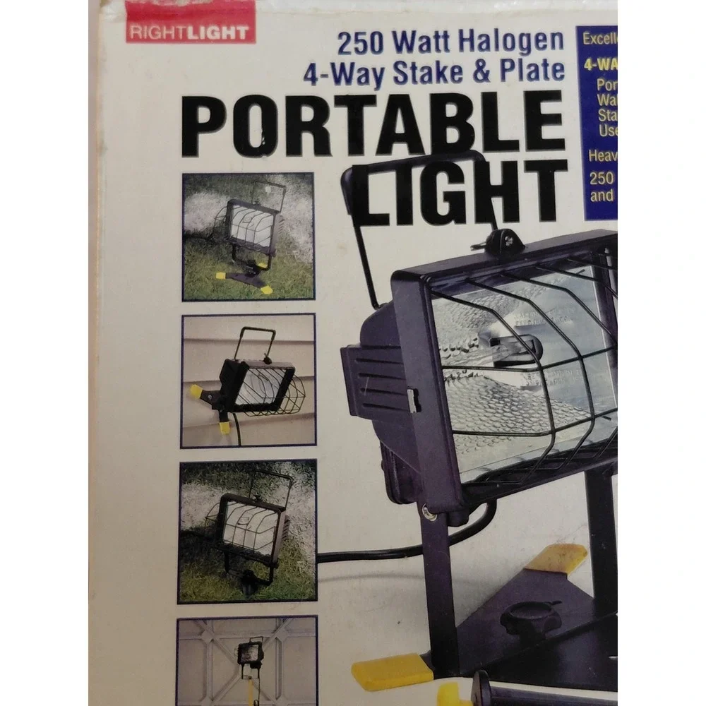 RightLight 250W Halogen Portable Work Light Model 83976 New In Box